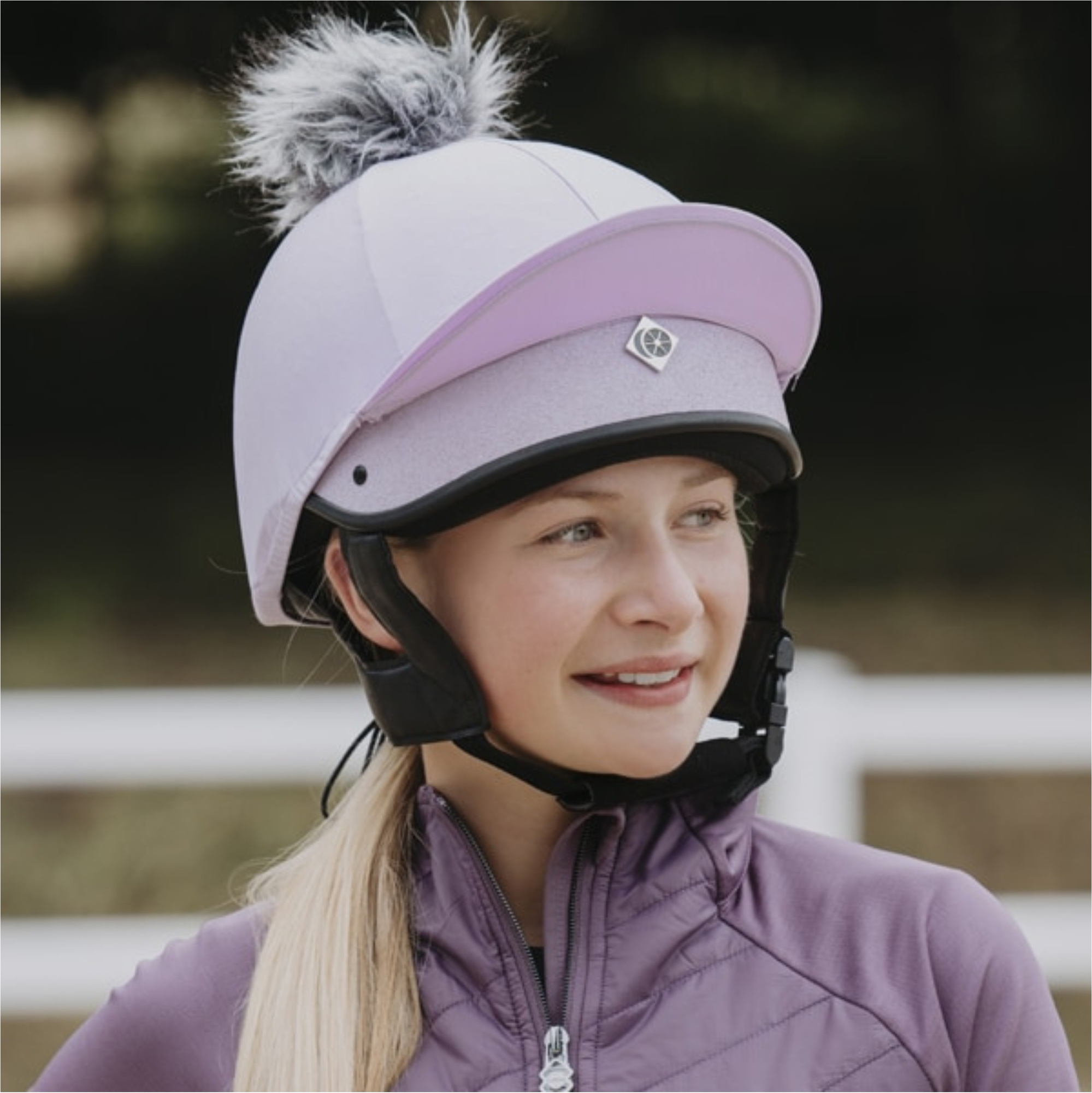 2025 Charles Owen Harlow JS1 Pro Jockey Skull Mit Liner BBHAR1 - Lilac